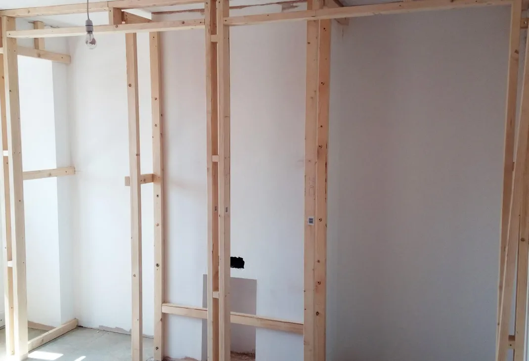 Bedroom makeover built in wardrobes