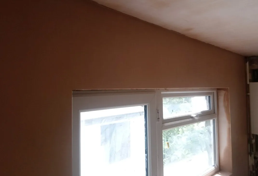 Completed plastering project