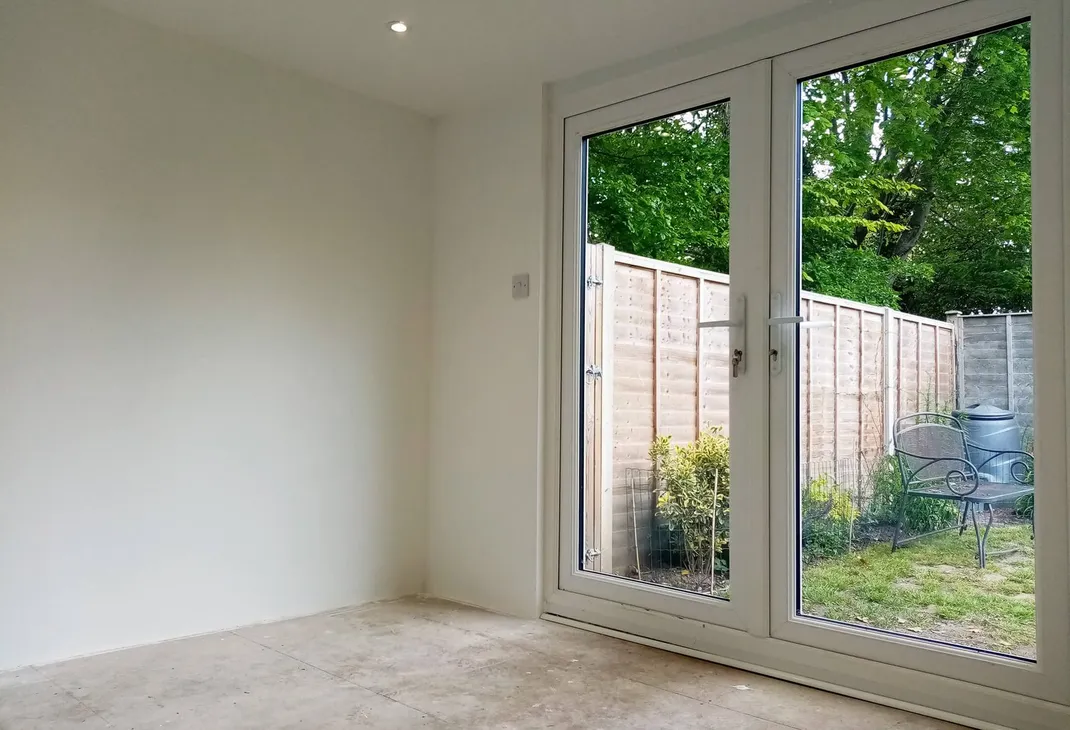 Completed shed conversion interior