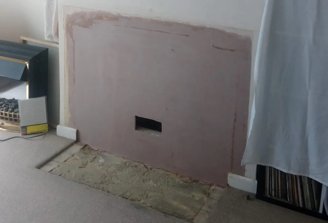 Finished plastered wall