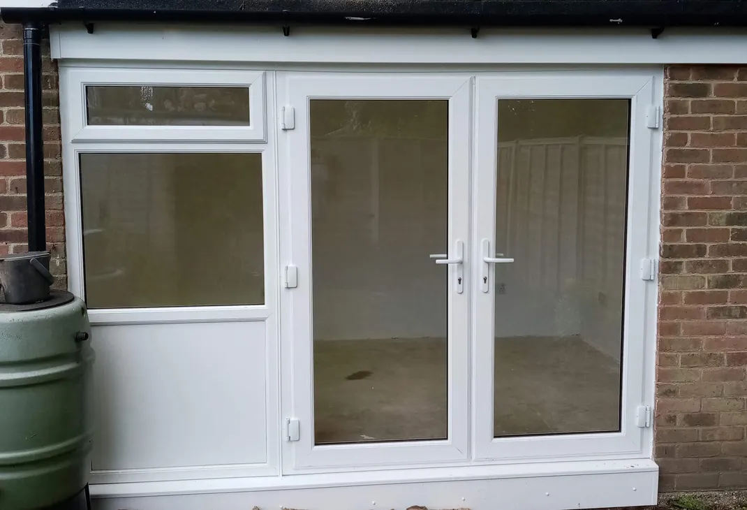 Front of new shed conversion