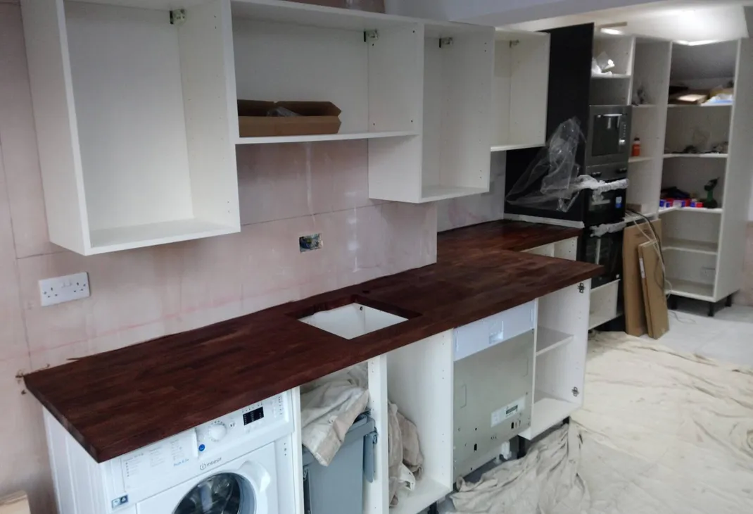 Kitchen build in progress