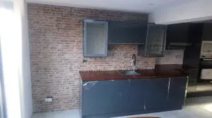 Galley kitchen project nearing completion