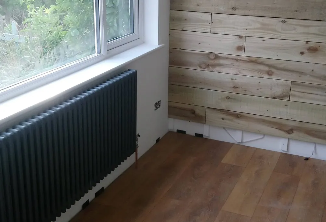 New flooring and wall feature