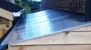 Outside of new lean-to roof