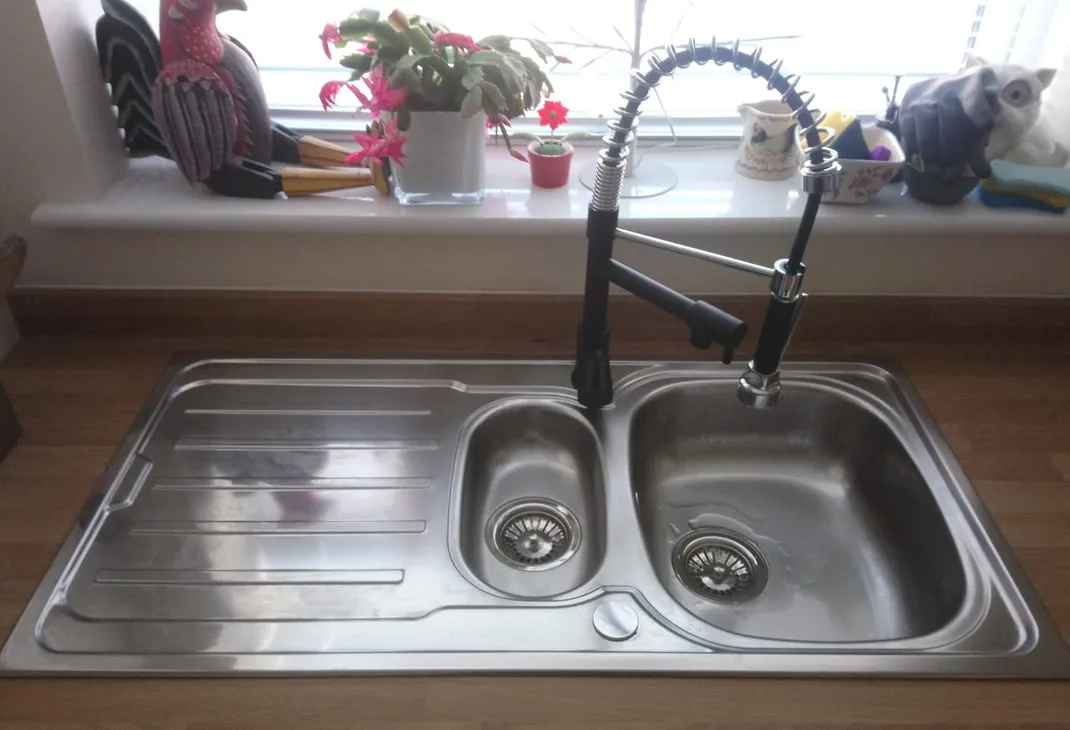 New sink and tap installation