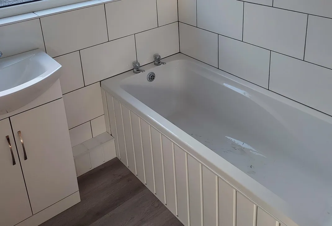 Newly installed bath