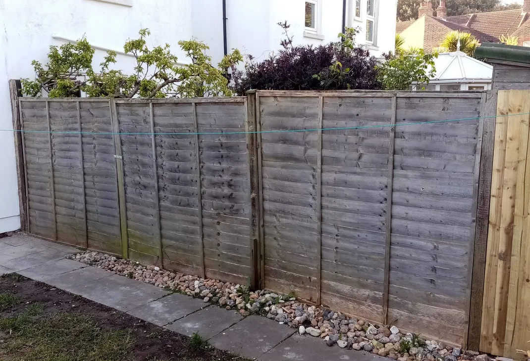 Old back garden fencing